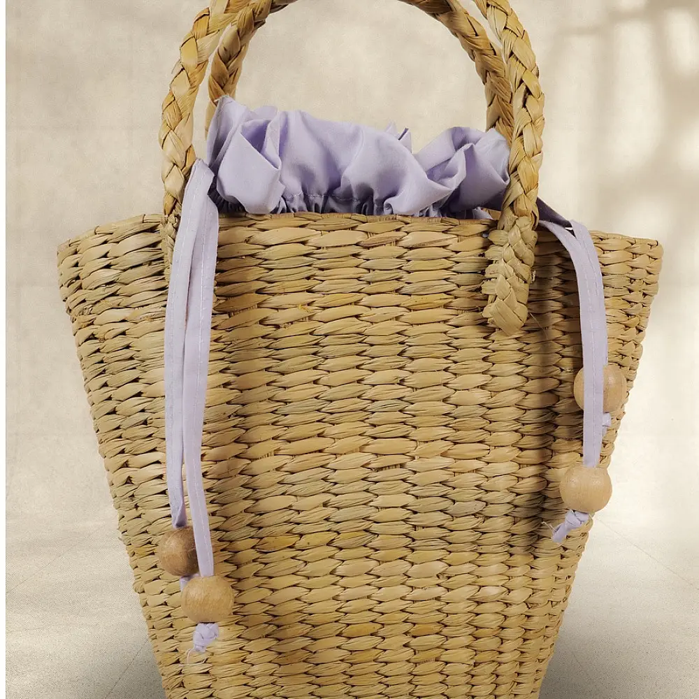Roots & Reeds | Handcrafted Water Reed Handbag - Velvet Bag 