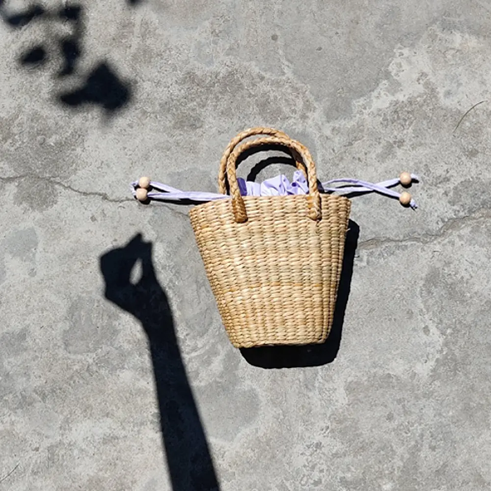 Roots & Reeds | Handcrafted Water Reed Handbag - Velvet Bag 