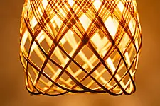 Roots & Reeds | Handcrafted Bamboo Twirl Pendant Light