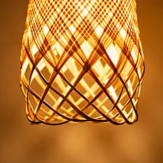 Roots & Reeds | Handcrafted Bamboo Twirl Pendant Light