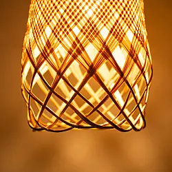 Roots & Reeds | Handcrafted Bamboo Twirl Pendant Light