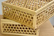 Roots & Reeds | Handcrafted ~ Square Bamboo Box with Lid
