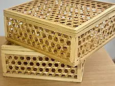 Roots & Reeds | Handcrafted ~ Square Bamboo Box with Lid