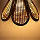 Roots & Reeds | Handcrafted Cane Hanging Light Flower - Aura