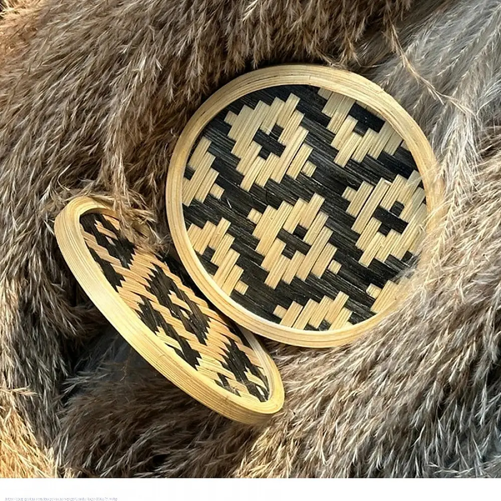 shop Handmade Bamboo Coaster (Set of Four)