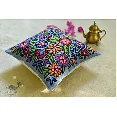 गुल ✩ Kashmiri Ari Embroidery Cushion Cover (16" x 16") ✩ 20