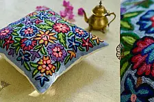 गुल ✩ Kashmiri Ari Embroidery Cushion Cover (16" x 16") ✩ 20