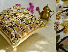 गुल ✩ Kashmiri Ari Embroidery Cushion Cover (16" x 16") ✩ 31