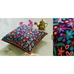 गुल ✩ Kashmiri Ari Embroidery Cushion Cover (16" x 16") ✩ 34