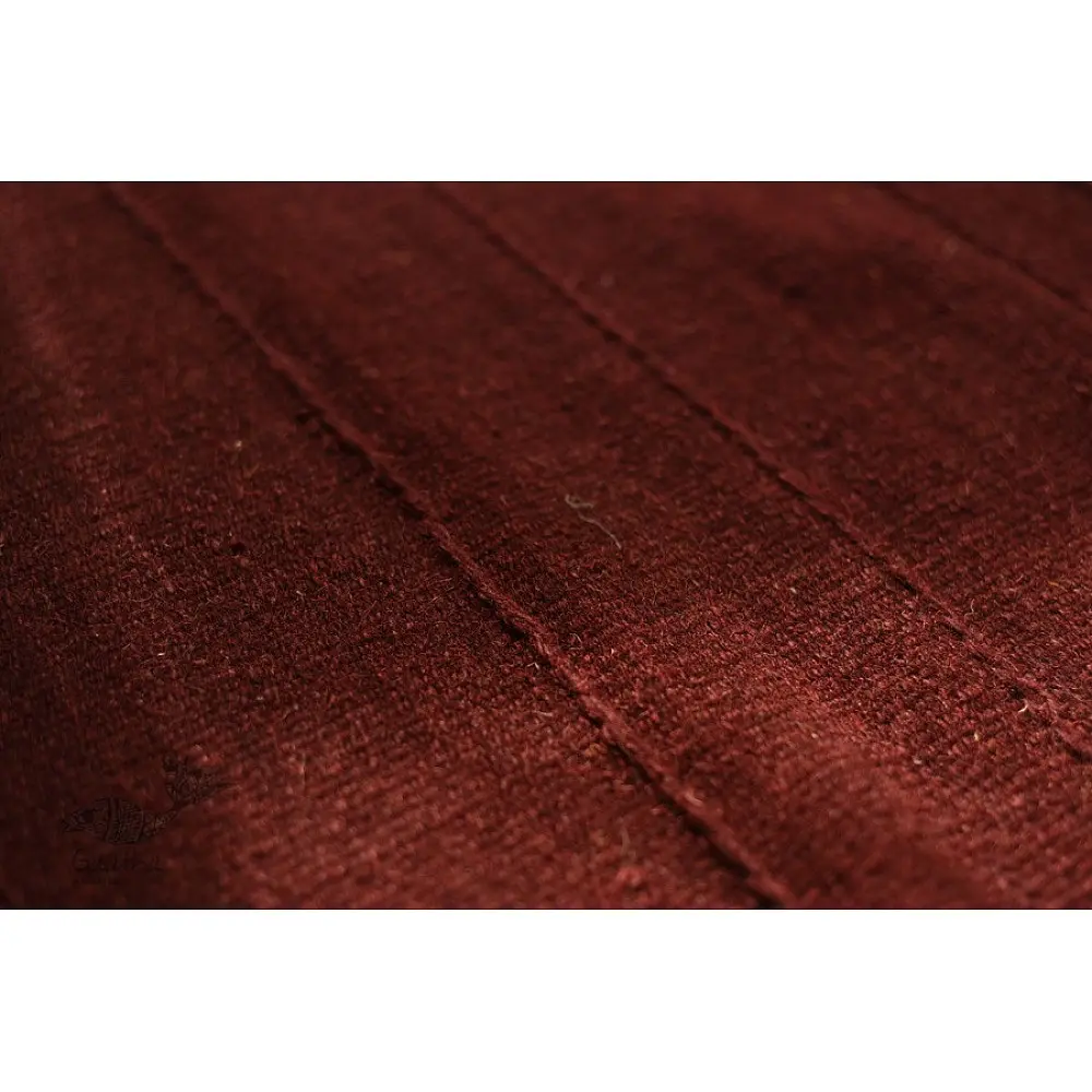 hand woven woolen durrie Dark Brown