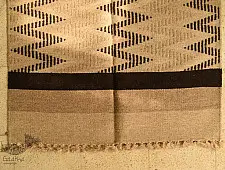 Sulochana ~ Woolen Durrie ( 3' X 5' ) ~ Black Zig Zag