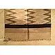 hand woven woolen durri~ Black Zig Zag