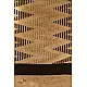 hand woven woolen durri~ Black Zig Zag