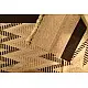 hand woven woolen durri~ Black Zig Zag