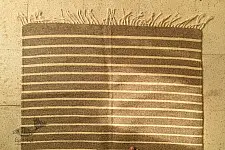 Sulochana ~ Handloom Woolen Durrie ( 3' X 5' ) | Light & White