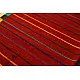 hand woven woolen durrie - Dark Red Striped