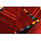 hand woven woolen durrie - Dark Red Striped