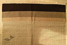 Sulochana ~ Jawaja Woolen Durrie ( 4' X 6' ) | Light Grey Stripes 