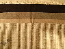 Sulochana ~ Woolen Durrie ( 4' X 6' ) ~ Light Grey Stripes 