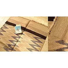 Sulochana ~ Woolen Durrie ( 3' X 5' ) ~ Black Zig Zag