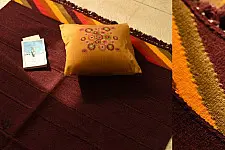 Sulochana ~ Woolen Durrie ( 4' X 6' ) | Dark Brown