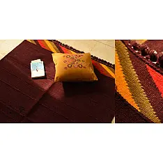 Sulochana ~ Woolen Durrie ( 4' X 6' ) ~ Dark Brown
