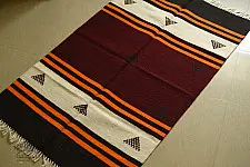 Sulochana | Handwoven Jawaja Woolen Durrie ( 3' X 5' ) | New Design