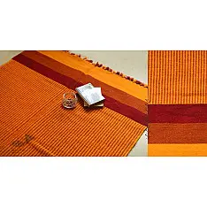 Sulochana | Jawaja Handloom Woolen Durrie ( 4' X 6' ) | Orange