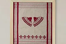 Home And Living | Handmade Embroidered ~ Japi Fabic Wall art 15 x 17 inches-Unframed