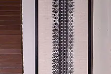 Home And Living | Handmade Embroidered ~ Kachari Handwoven Artwork from Assam - White 