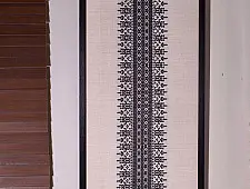Home And Living | Handmade Embroidered ~ Kachari Handwoven Artwork from Assam - White 
