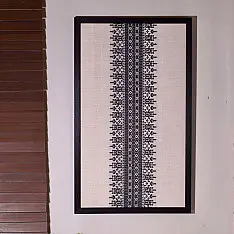 Home And Living | Handmade Embroidered ~ Kachari Handwoven Artwork from Assam - White 