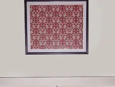 Home And Living | Handmade Embroidered ~ Gach Handwoven Artwork from Assam-Red 