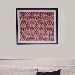 Home And Living | Handmade Embroidered ~ Gach Handwoven Artwork from Assam-Red 