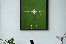 Home And Living | Handmade Embroidered ~ Boro Tribe Wall art 8 x 14 inches