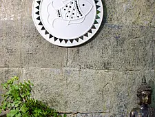 Home And Living | Handmade ~ Kutch Lippan Mud Work Fish - White