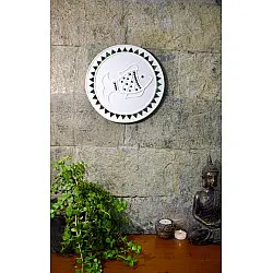 Home And Living | Handmade ~ Kutch Lippan Mud Work Fish - White