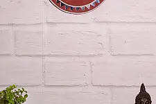 Home And Living | Handmade ~ Kutch Lippan Mud Work Fish - Terracotta
