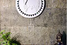 Home And Living | Handmade ~ Kutch Lippan Mud Work Holy Cow - White