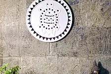 Home And Living | Handmade ~ Kutch Lippan Mud Work Tortoise - White