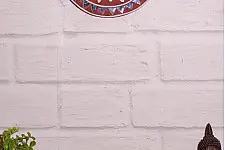Home And Living | Handmade ~ Kutch Lippan Mud Work Tortoise - Terracotta