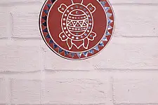 Home And Living | Handmade ~ Kutch Lippan Mud Work Tortoise - Terracotta
