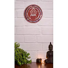 Home And Living | Handmade ~ Kutch Lippan Mud Work Kalash - Terracotta