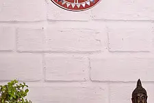 Home And Living | Handmade ~ Kutch Lippan Mud Work Lotus - Terracotta