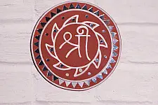 Home And Living | Handmade ~ Kutch Lippan Mud Work Shree- Terracotta