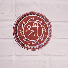 Home And Living | Handmade ~ Kutch Lippan Mud Work Shree- Terracotta
