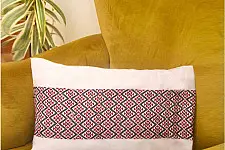Home And Living | Ahom Handwoven Cotton Cushion Cover with Tribal motif 