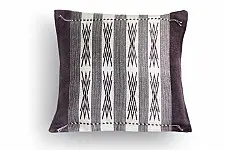 Home And Living | Handwoven Japf Grey and White Tribal Cushion Cover