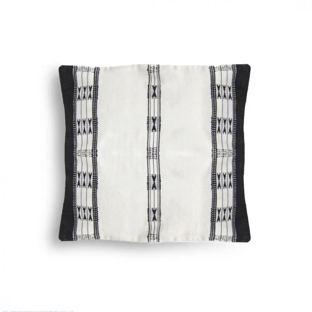 Shop Handwoven Khonoma Black and White Tribal Cushion Cover