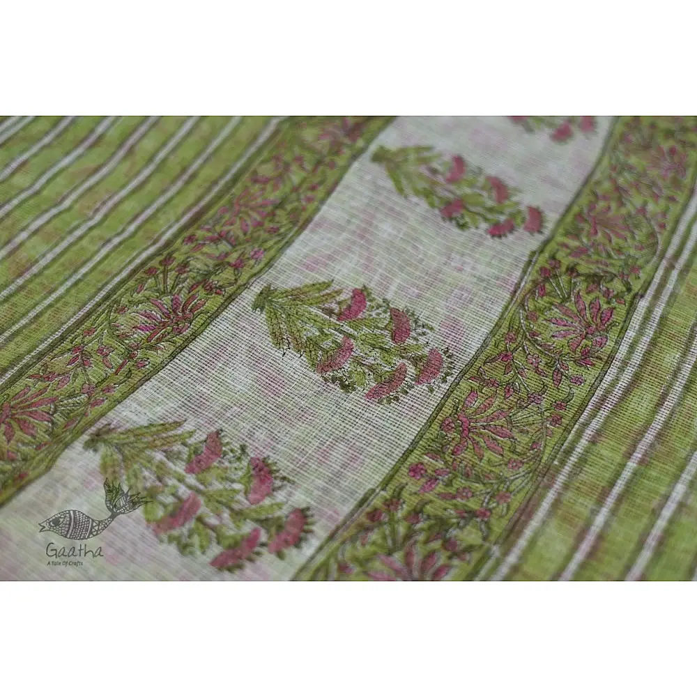 shop sanganeri hand block printed kota cotton saree